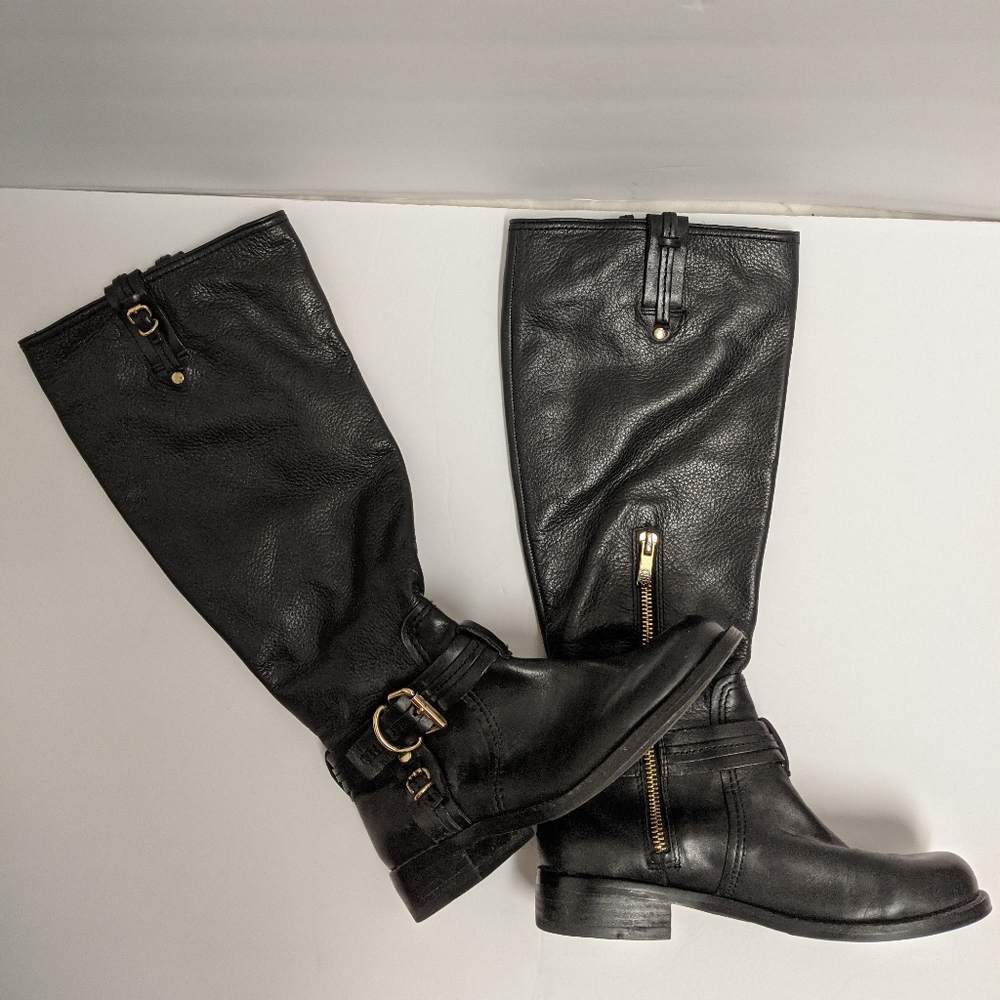 Vince Camuto black leather boots